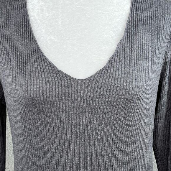 Revolve LNA Detached Turtleneck Long Sleeve Lightweight Sweater Top Gray Large - Picture 6 of 16
